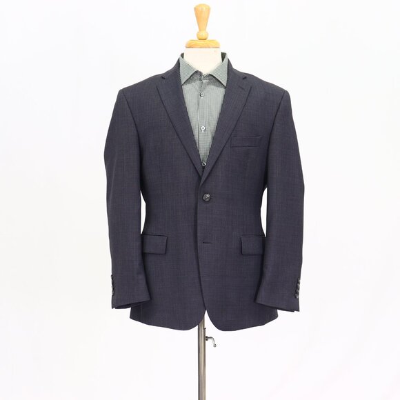Jos. A. Bank 43R Gray Check 2-Button Sport Coat Blazer Jacket T207
